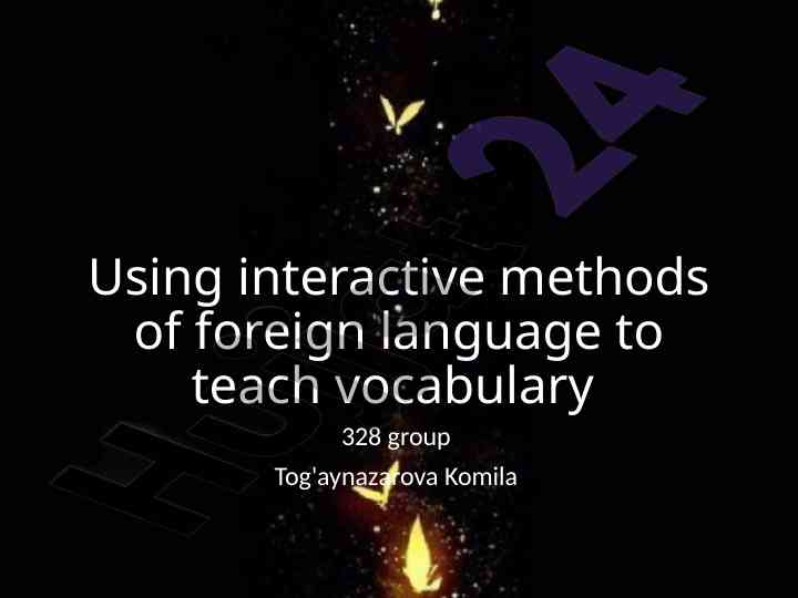 Using interactive methods to teach vocabulary effectively