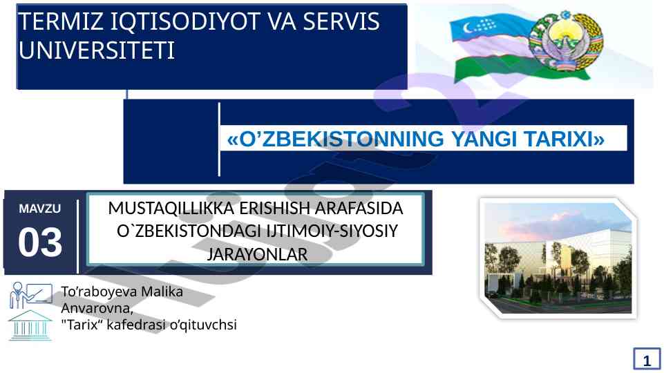 O‘zbekistondagi ijtimoiy-siyosiy jarayonlar tarixi