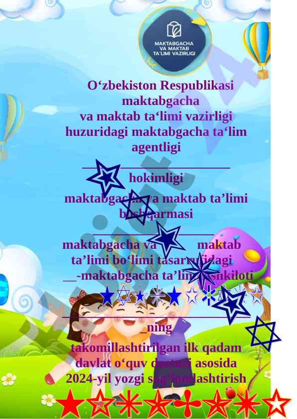Yozgi Sog‘lomlashtirish Davri Hisoboti 2024