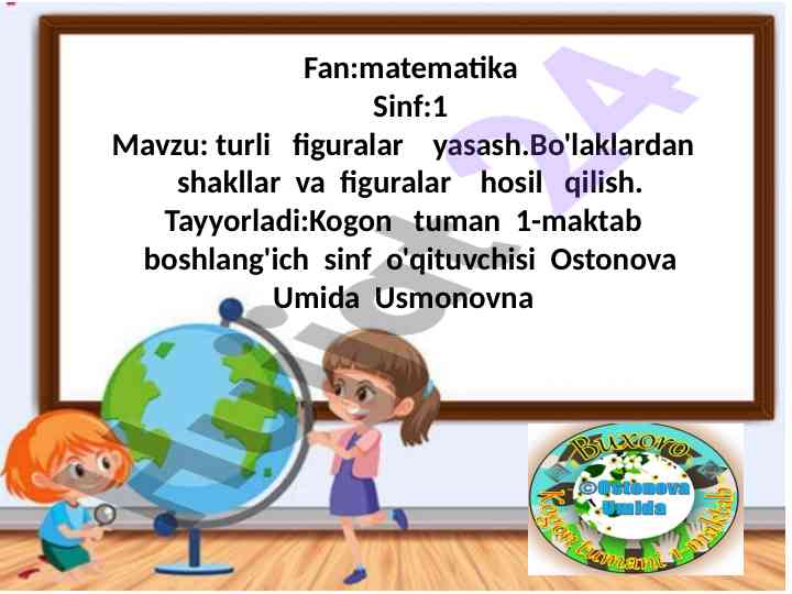 Turli figuralar yasash va bo'laklardan shakllar