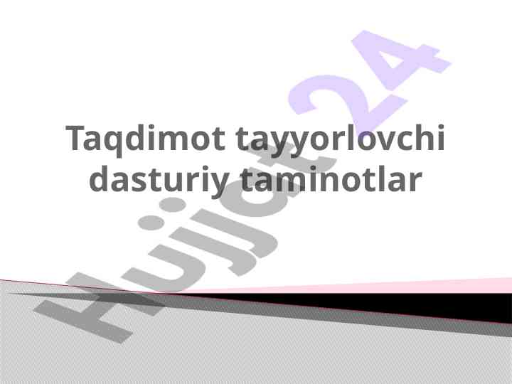 Taqdimot mahorati rivojlantirish dasturlari