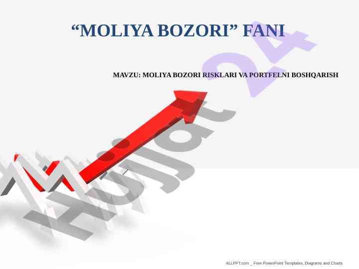 Moliya bozori risklari va portfelni boshqarish