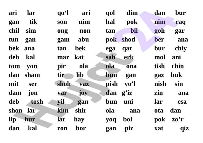 Toshlar va ularning xususiyatlari haqida tadqiqot