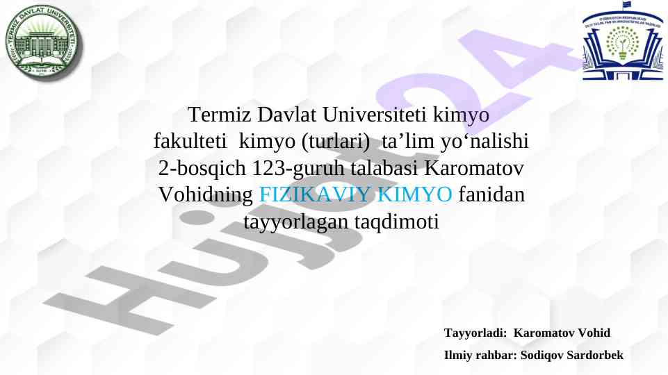 Potensiometrik titrlash taqdimoti