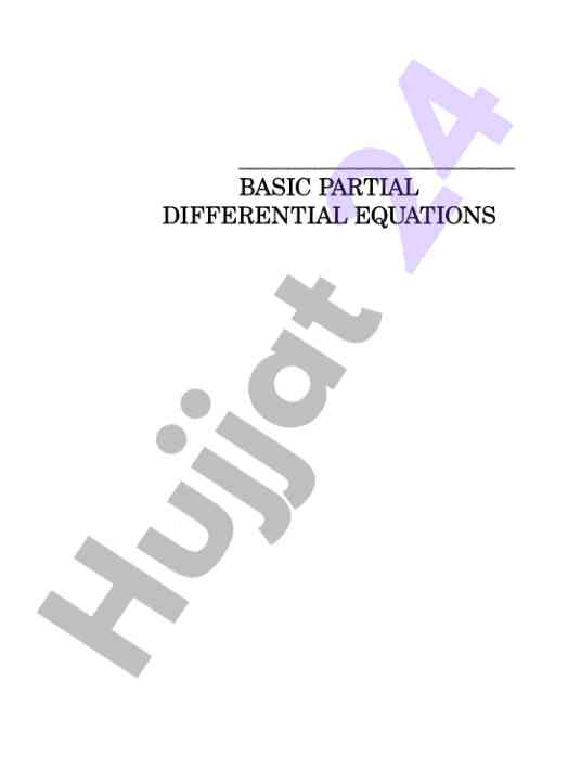Basic partial differential equations overview