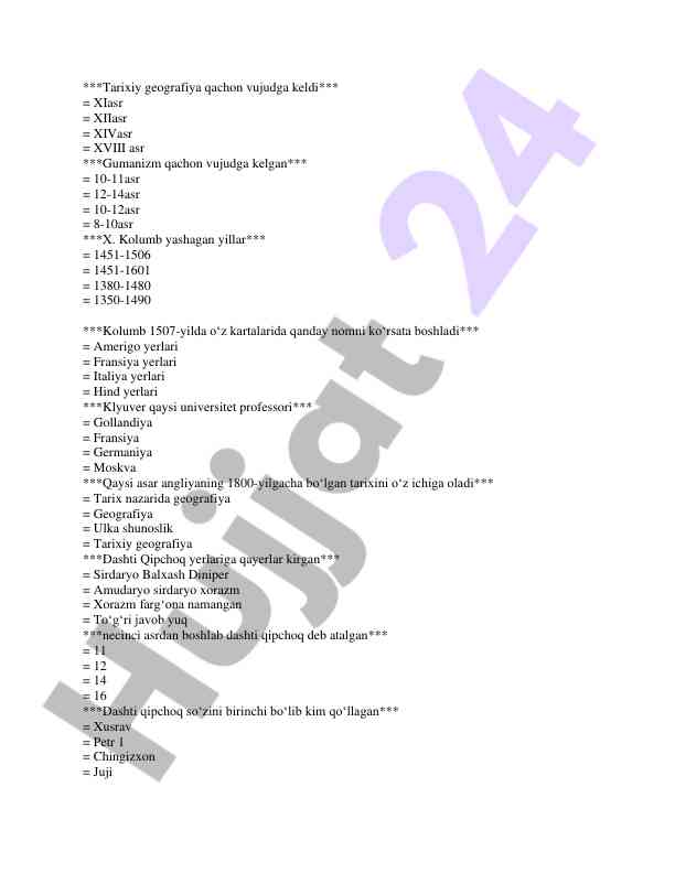 Tarixiy geografiya va gumanizm sharhi
