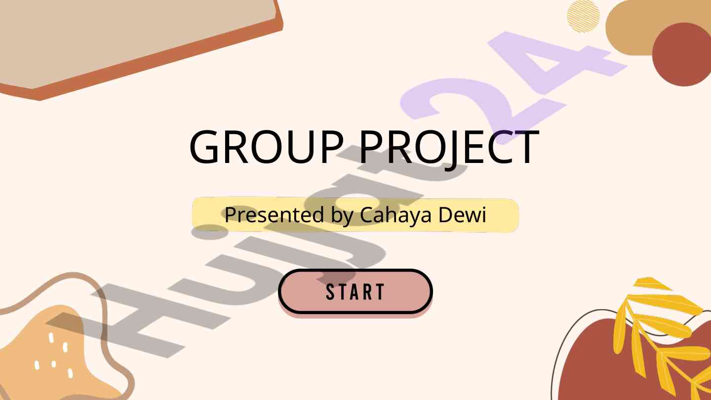 Group project overview and goals