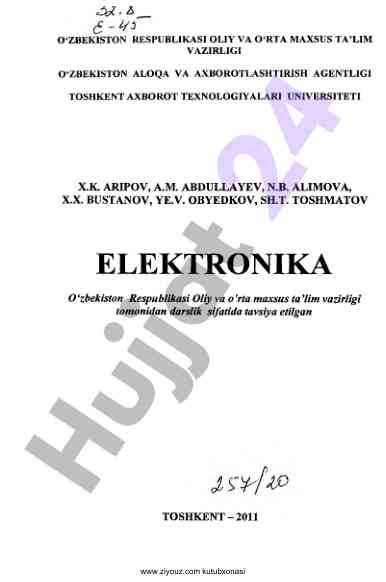 Elektronika dars litsiyasi toshkent 2011