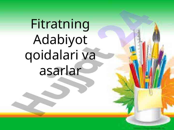 Abdurauf fitrat va o‘zbek milliy uyg‘onish