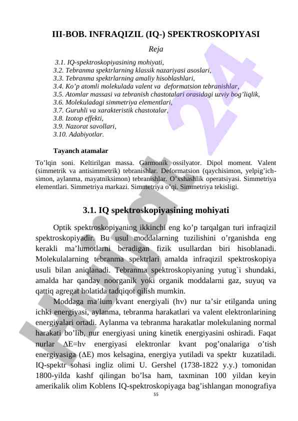 Infraqizil spektroskopiyasi va uning asoslari