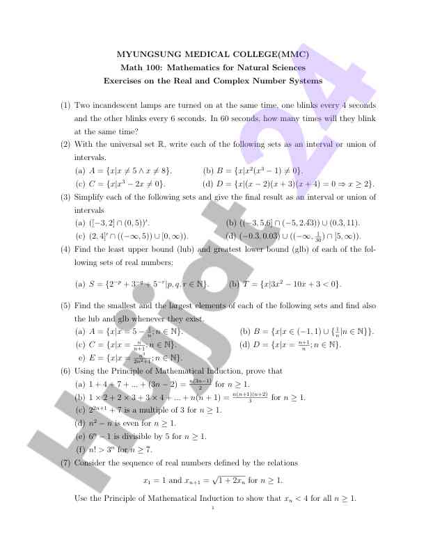 Matematika asoslari va chuqurlashgan masalalar