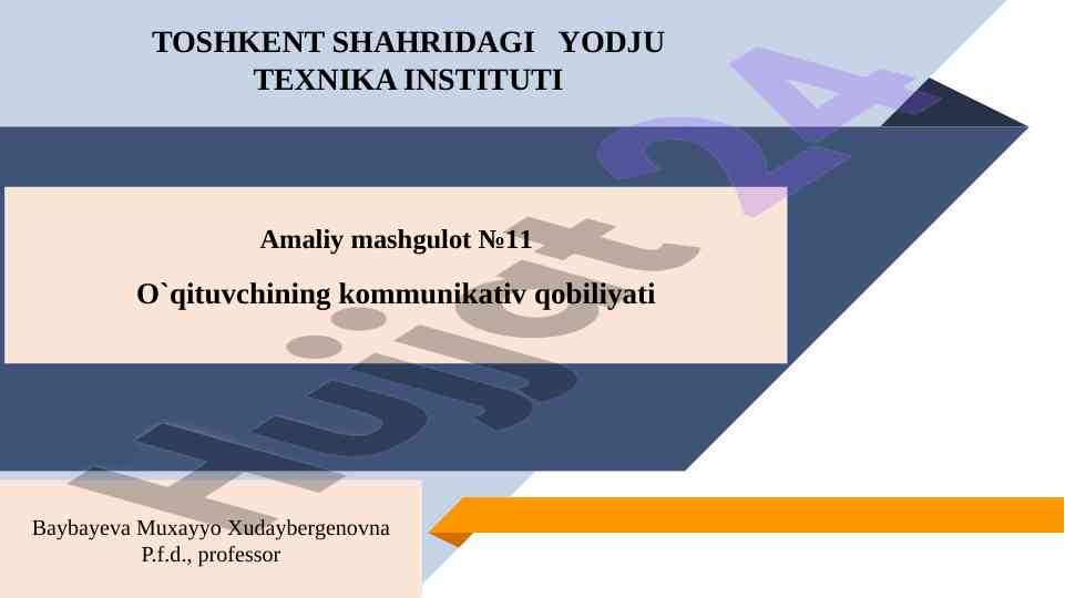 O`qituvchining kommunikativ qobiliyati amaliy mashgulot