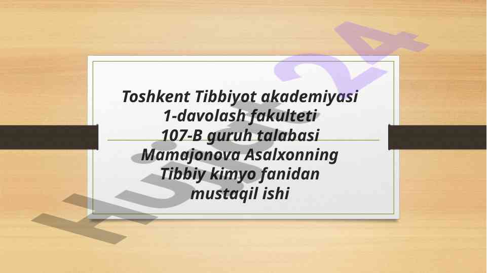 Oqsil tabiatli peptidlar va gormonlar tahlili