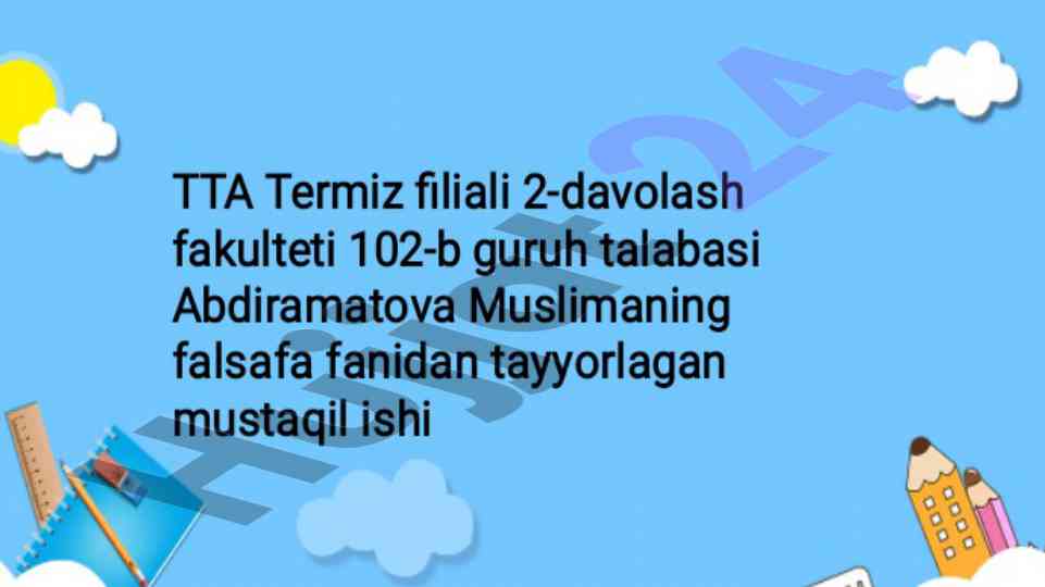 Bozor iqtisodiyotining falsafiy muammolari