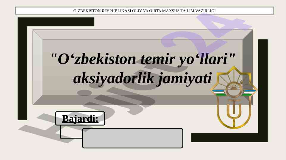 O‘zbekiston temir yo‘llari tarixi va faoliyati