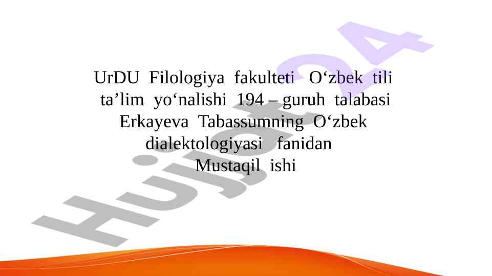Transkripsiya va uning turlari o‘zbek dialektologiyasi