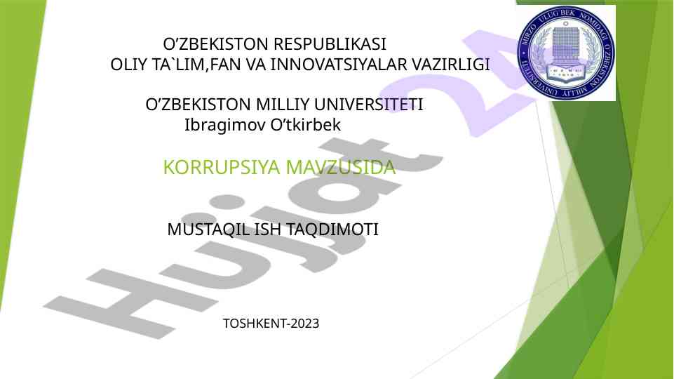 Korrupsiya va korrupsiyaga qarshi kurash usullari