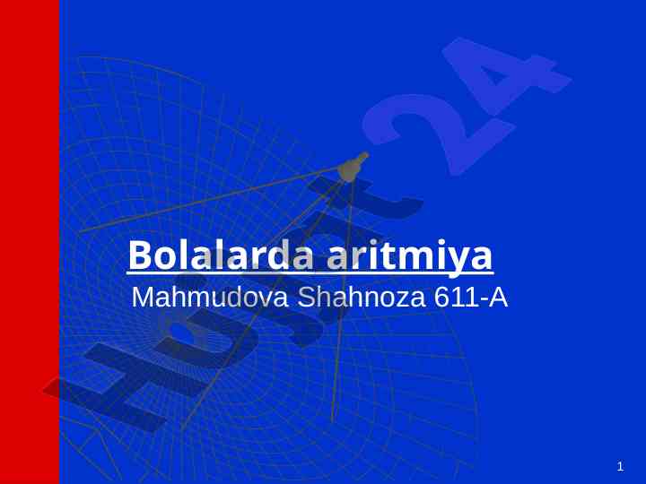 Bolalarda aritmiya tahlili va protokoli
