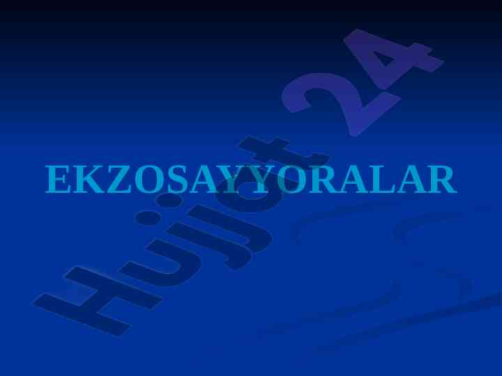 Ekzosayyoralar va koinot sirlarini o‘rganish
