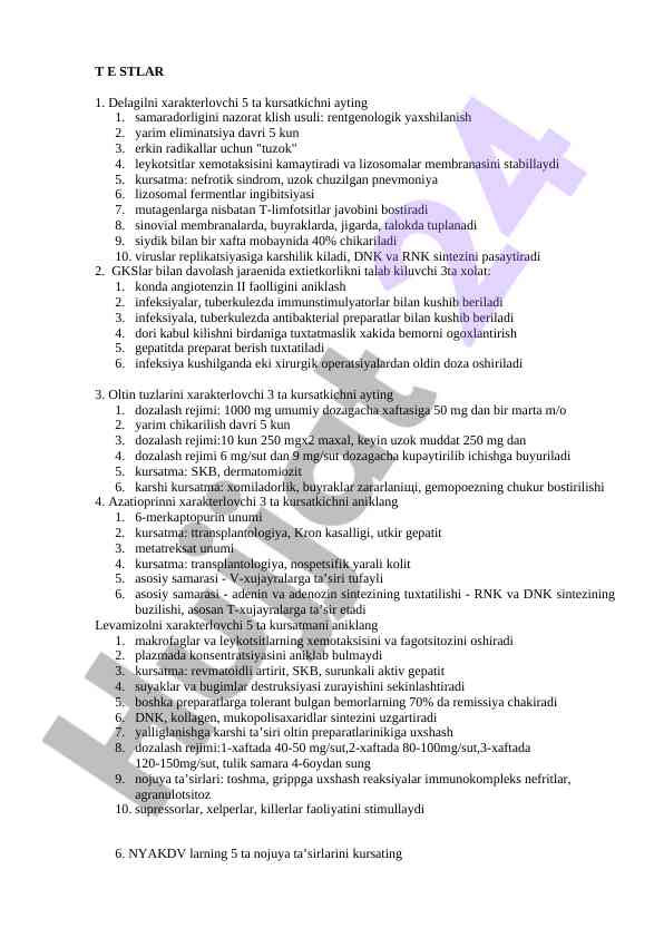 Tibbiy diagnostika va davolash usullari