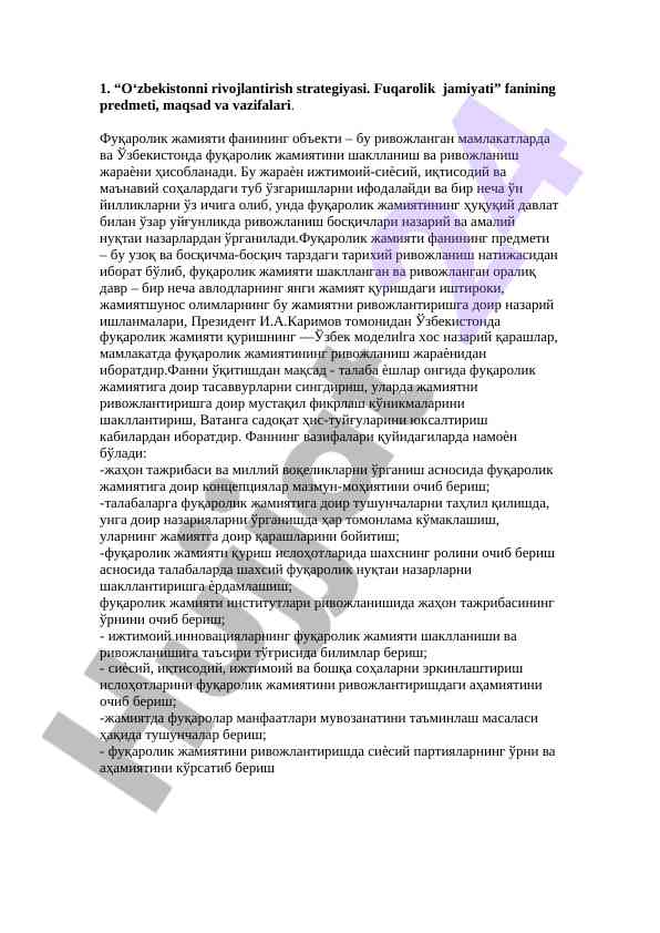 Fuqarolik jamiyati rivojlanishi strategiyalari