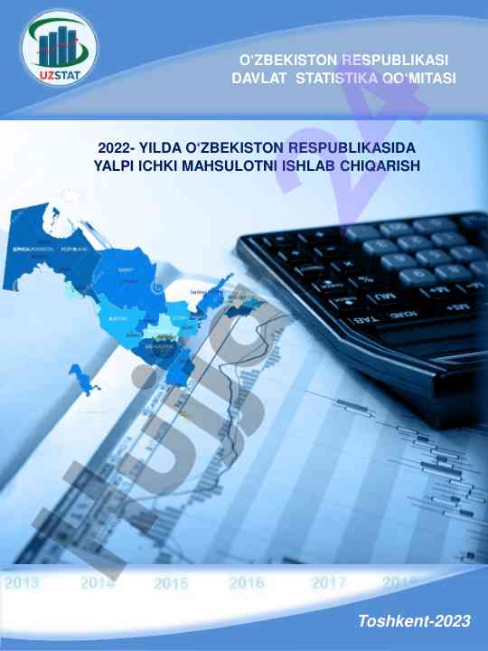 O‘zbekiston respublikasi yalpi ichki mahsulot 2018-2022