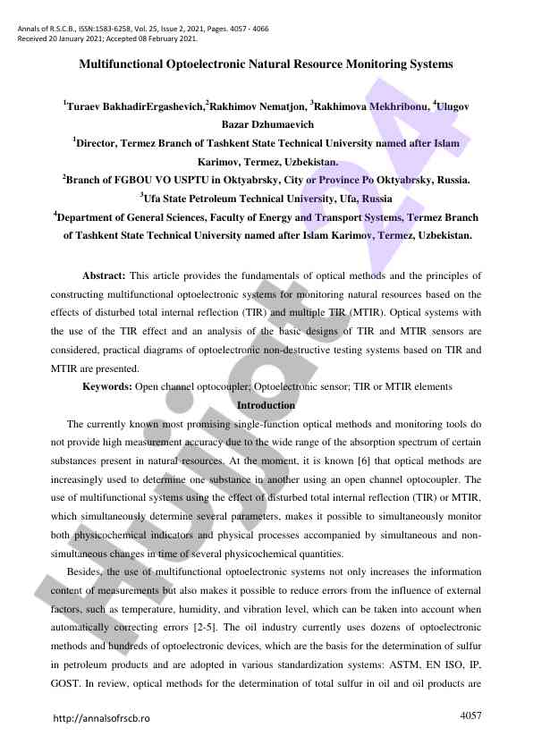 Multifunctional optoelectronic natural resource systems