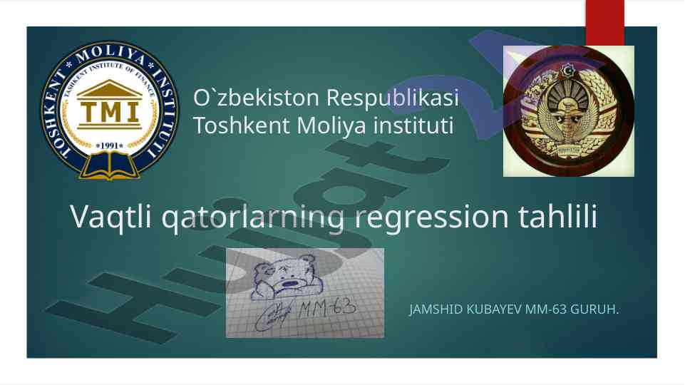 Vaqtli qatorlarning regression tahlili