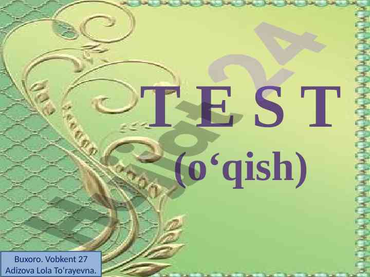 O‘zbekiston respublikasi konstitutsiyasi haqida test