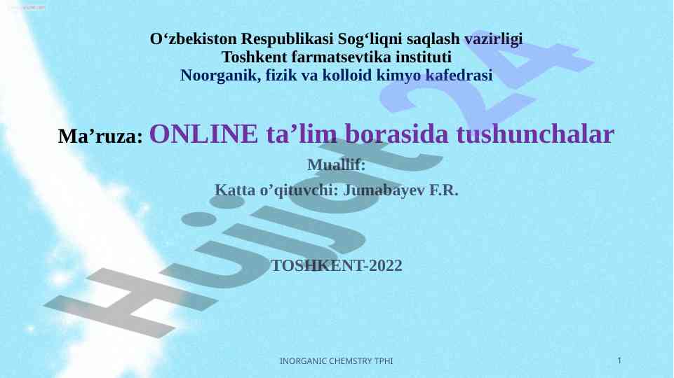 Online ta’lim borasida tushunchalar muallifi