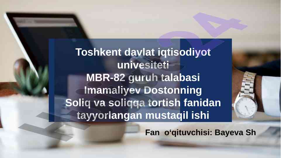 Mol-mulk solig'i va soliqqa tortish tizimi