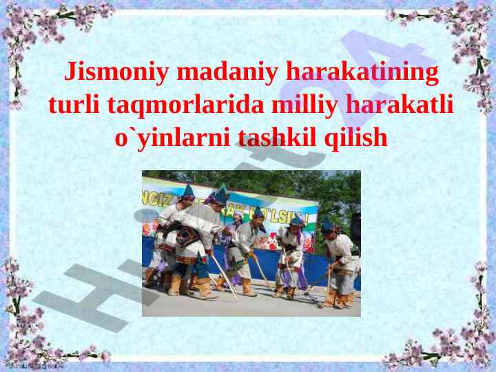 Jismoniy madaniy harakatlarida milliy o'yinlar