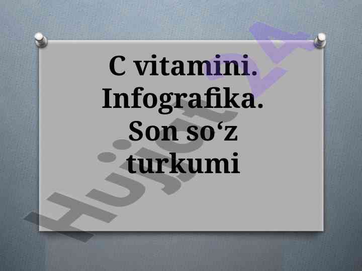 C vitamini infografikasi dars rejasi