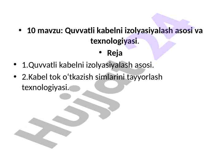 Quvvatli kabelni izolyasiyalash asosi va texnologiyasi