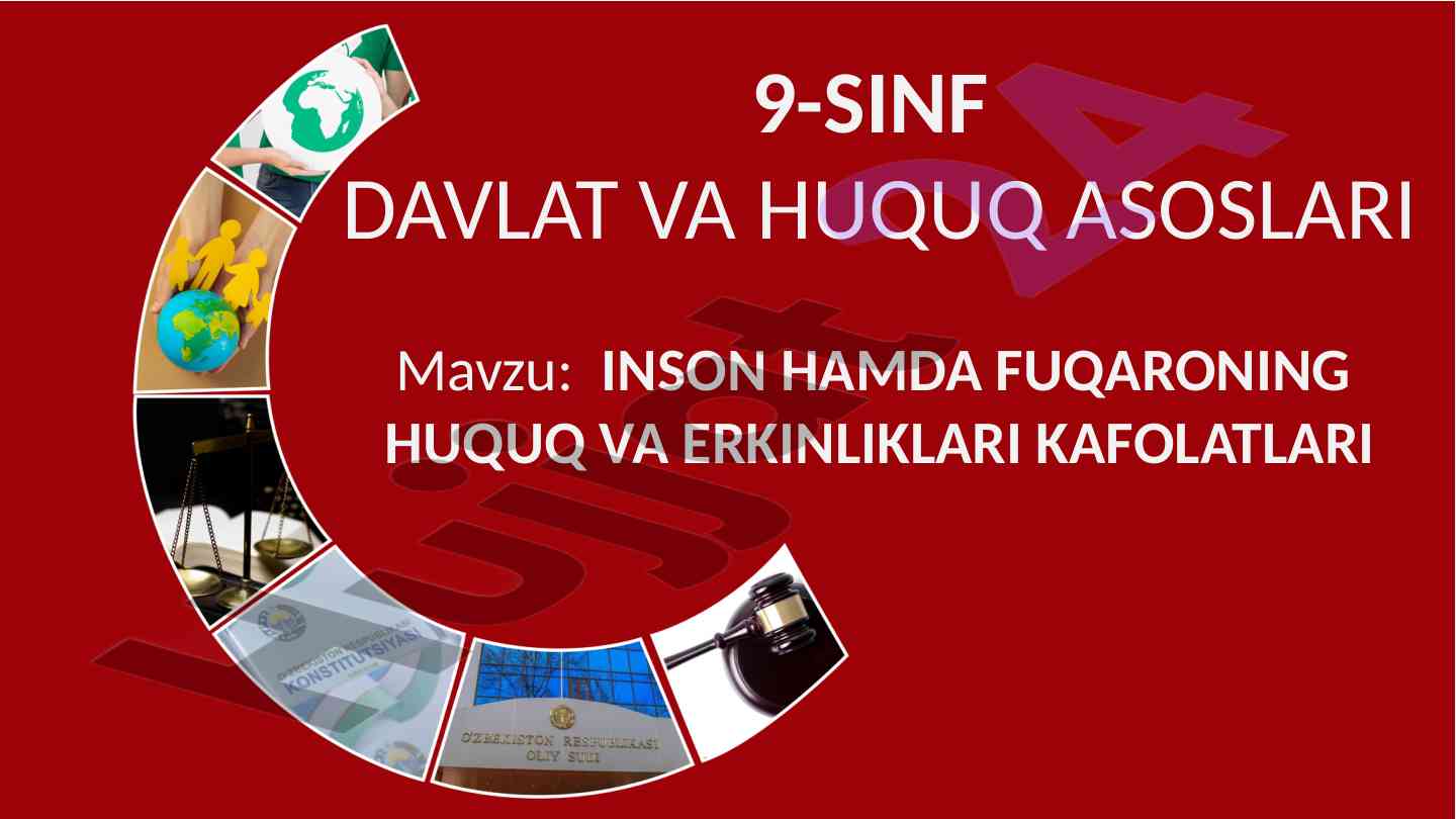 Inson huquq va erkinliklari kafolatlari tushunchasi