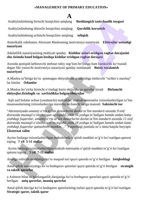 Asabiylashish va motivatsiya nazariyasi tahlili