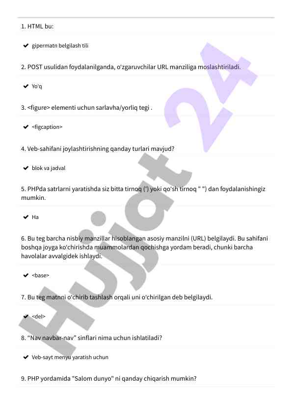 Web texnologiyalari haqida ma'lumot