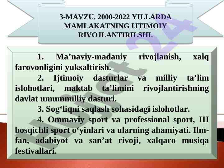 Ijtimoiy rivojlanish va ta'lim islohotlari