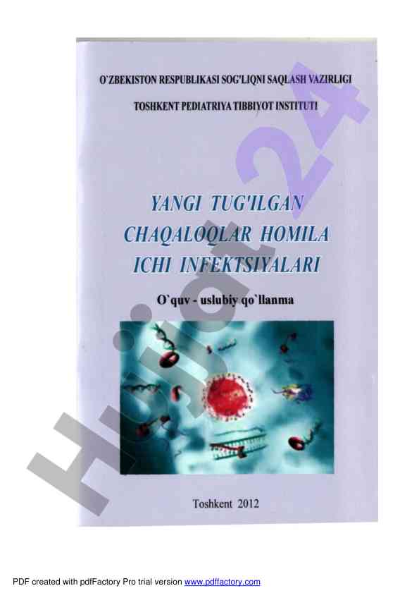 Yangi tug’ilgan chaqaloqlar homila ichi infeksiyalari