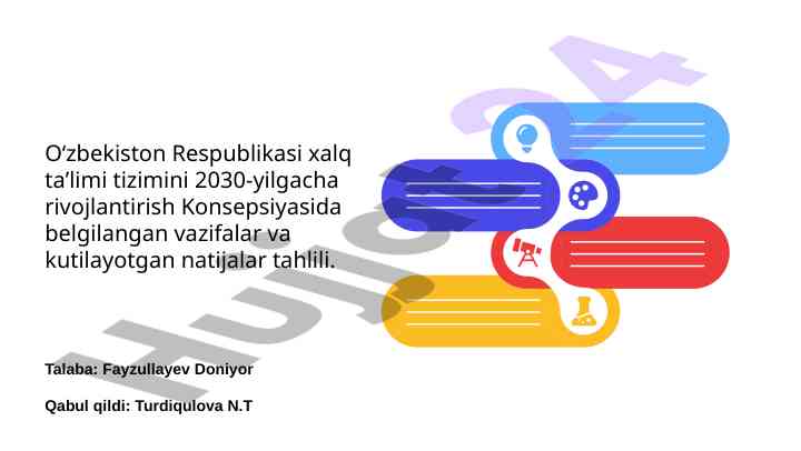 O‘zbekistonda xalq taʼlimi tizimini rivojlantirish 2030