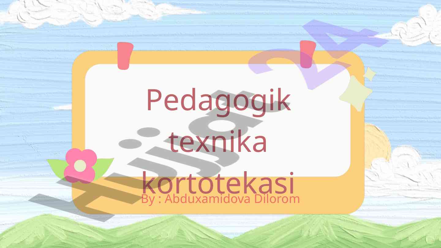 Pedagogik texnika kartochkalari o‘rganish jarayonida