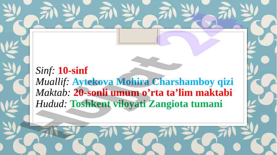 Suv havzalari va sohil qushlari haqida tushuncha