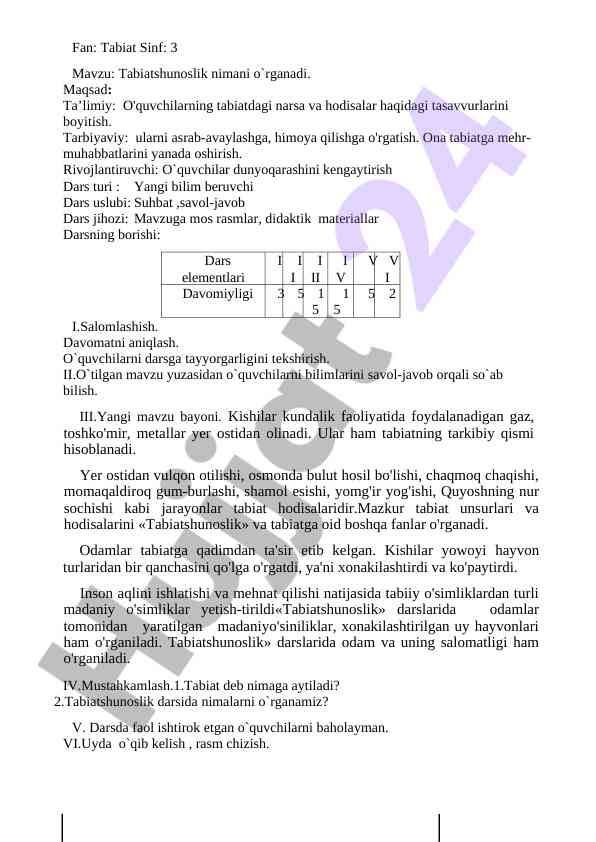 Tabiatshunoslik o’qitish usullari va maqsadlari