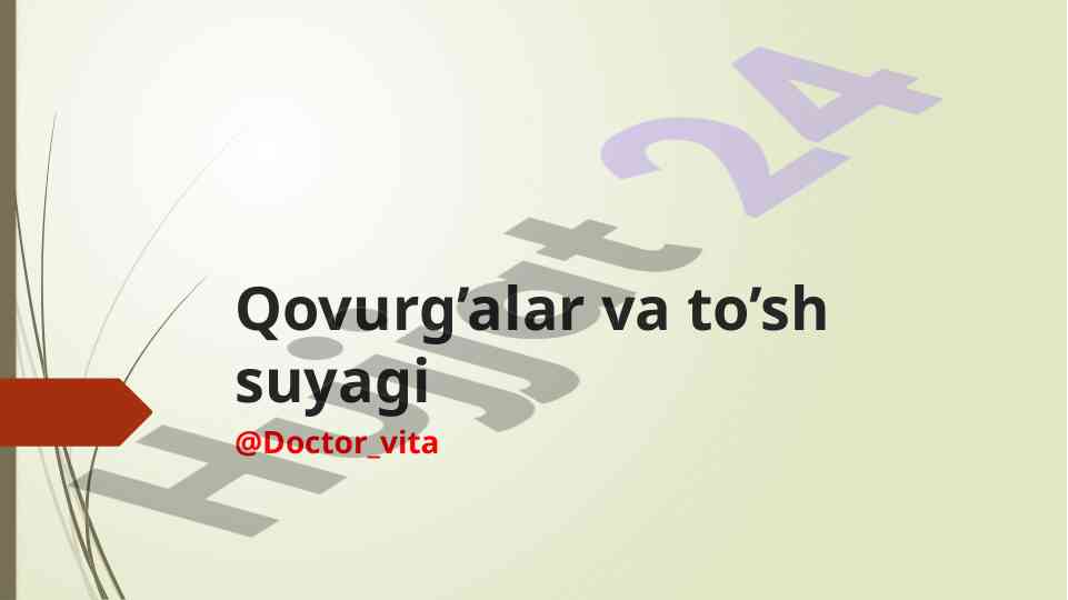 Qovurg’alar va to’sh suyagi turi va qismlari