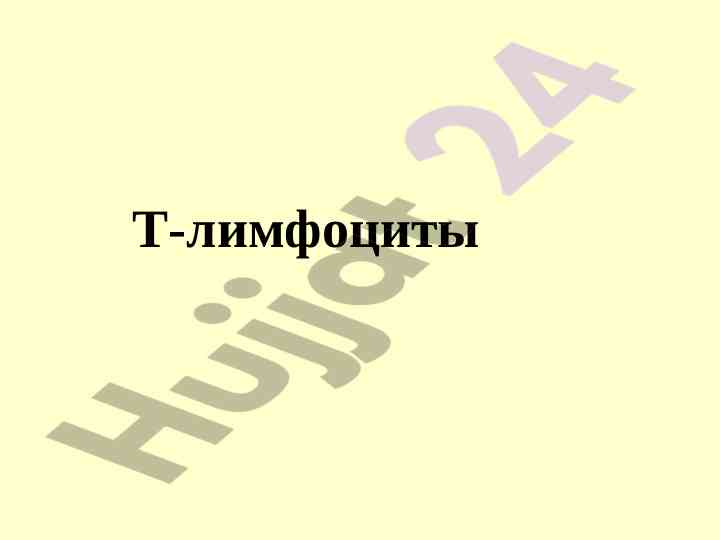 Функции и структура т-лимфоцитов в иммунном ответе