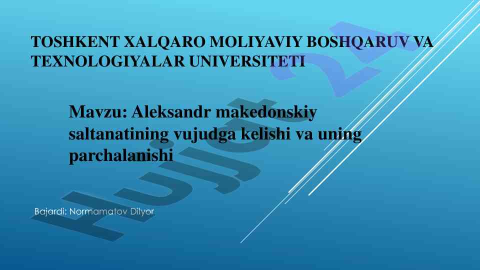 Aleksandr makedonskiy saltanatining tarixi