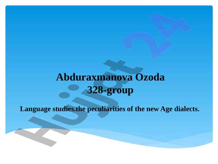 Sociolinguistics and new age dialects analysis