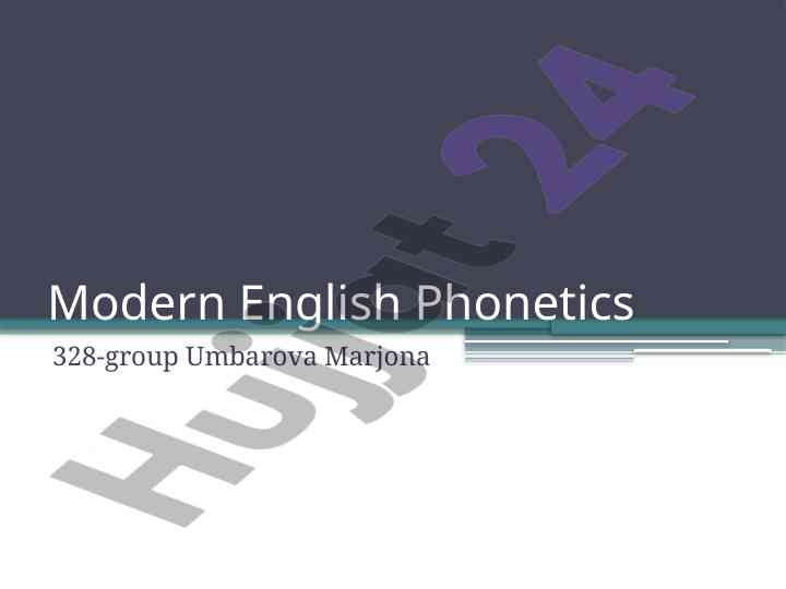 Modern english phonetics analysis of vowel loss