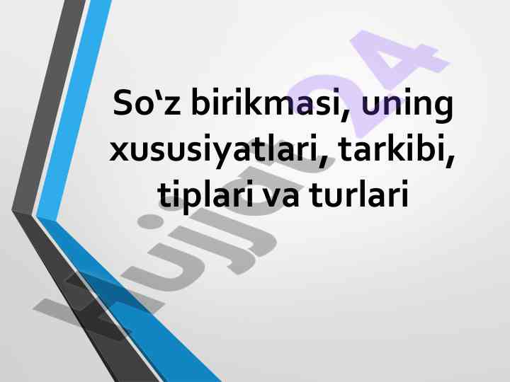 So'z birkmalari va ularning turlari haqida ma'lumot