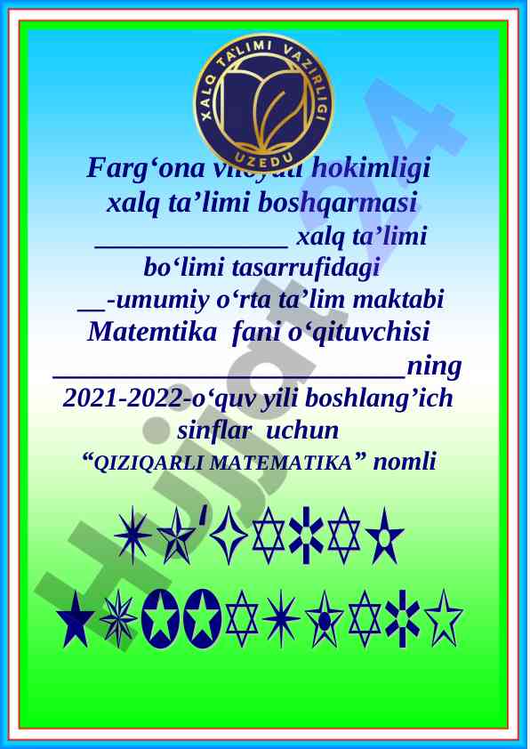 Qiziqarli matematika to‘garak a‘zolari ma’lumotlari